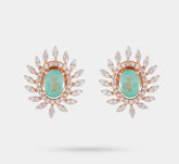 Emerald & Diamond Stud